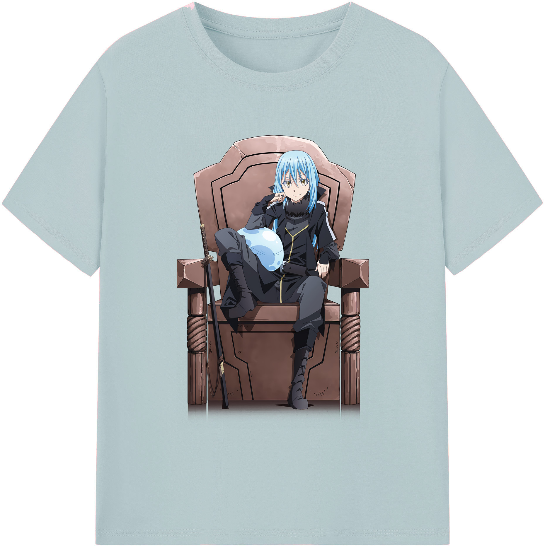 （画像用） 転スラ Regarding Reincarnated to Slime 綿100％半袖Tシャツ（フロントプリント）